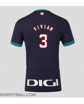 Billige Fotballdrakt Athletic Bilbao Dani Vivian #3 Replika Bortedrakt 2025-26 Kortermet